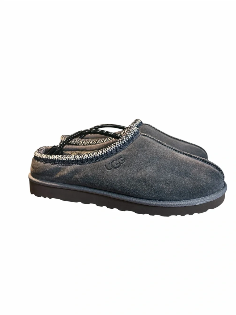 🍁UGG Tasman II Dark Grey Suede Slippers Men Size 11